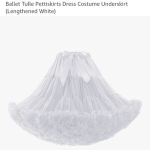 Women's White Tulle Pettiskirt Underskirt